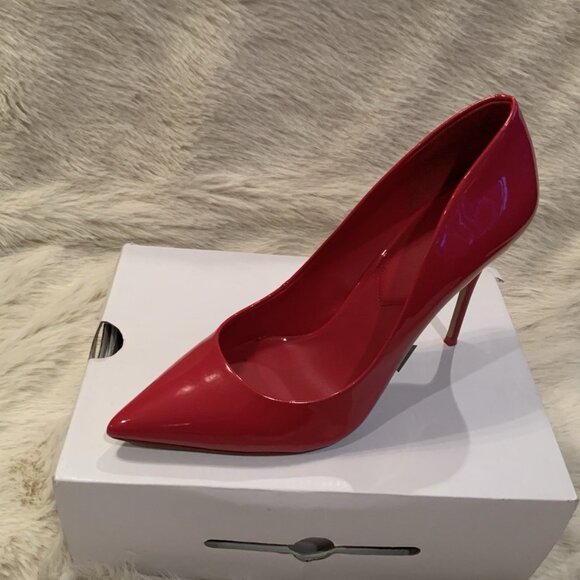 Aldo Pumps Heels Red Patient Leather - Picture 5 of 14